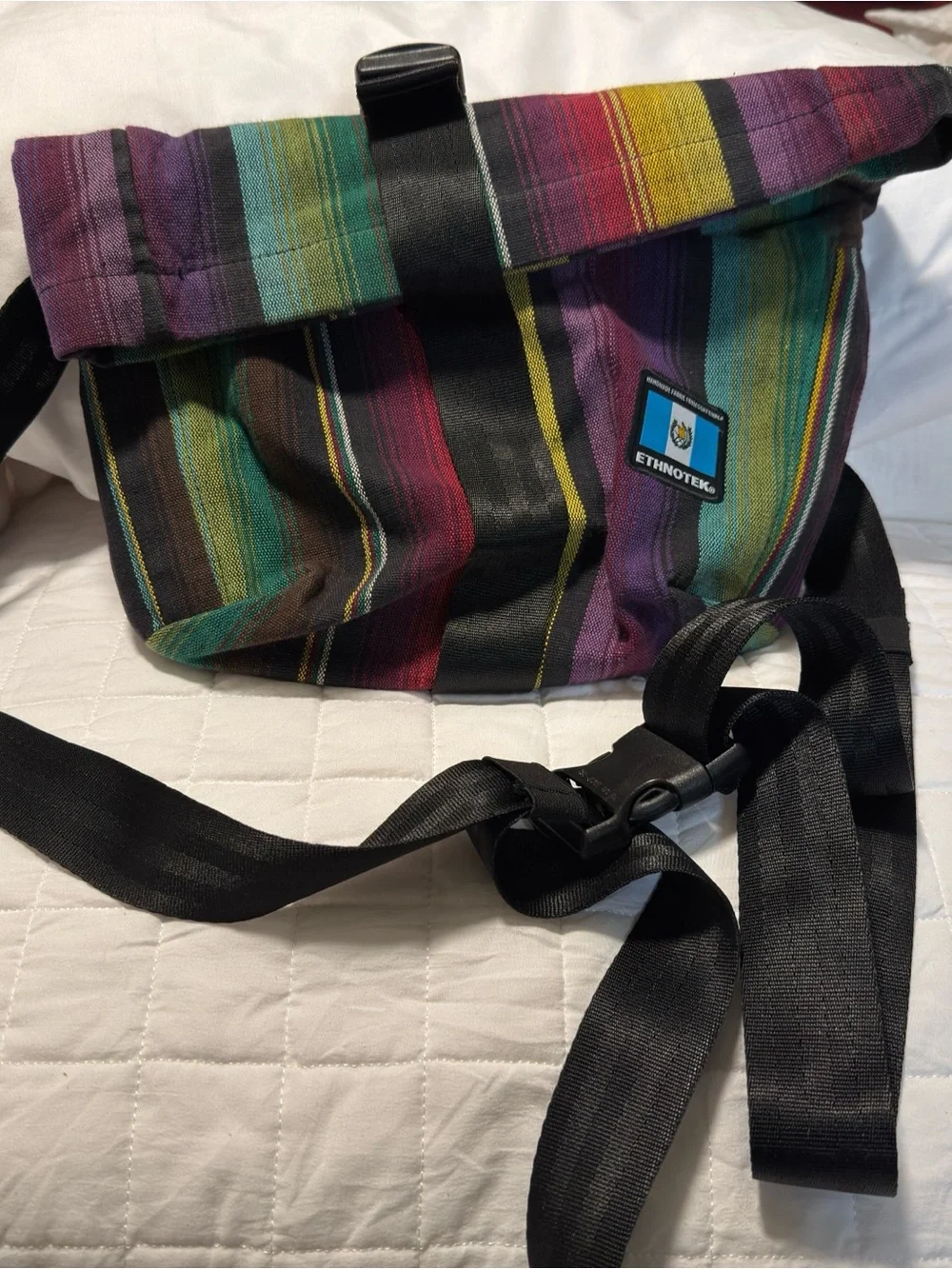 Ethnotek Guatemala Fabric Messenger Bag Crossbody Travel Bag